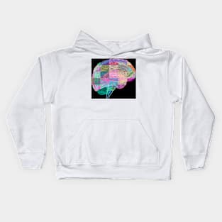 Human brain, computer artwork (F001/0090) Kids Hoodie